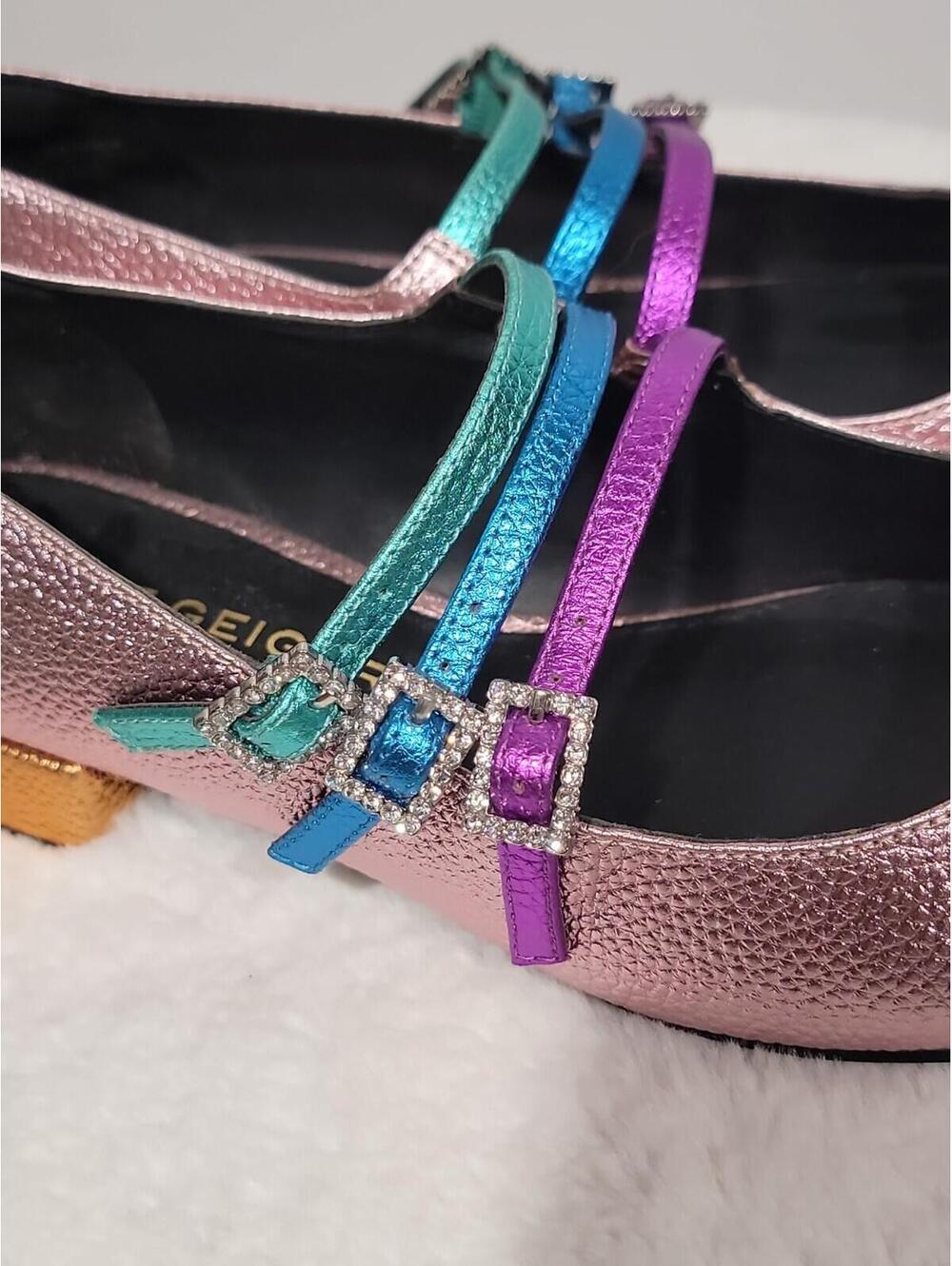 KURT GEIGER LONDON Pierra Mary Jane Flats Size 37/US 6.5 Upper Leather NEW - Picture 4 of 12